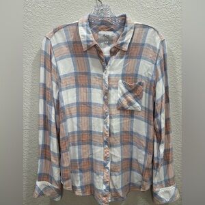 Rails Blue and Red Plaid Button Down Shirt